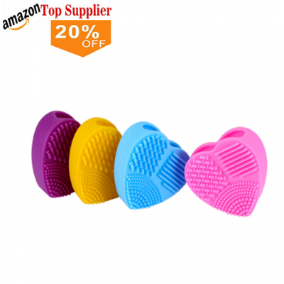 amazon best sellers Cheap Heart Shape Silicone Makeup Brush Cleaner Cosmetic Brushes Cleaner Brush